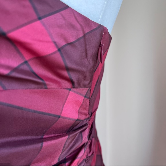 VINTAGE Kay Unger bubble hem silk taffeta DRESS - Picture 4 of 10